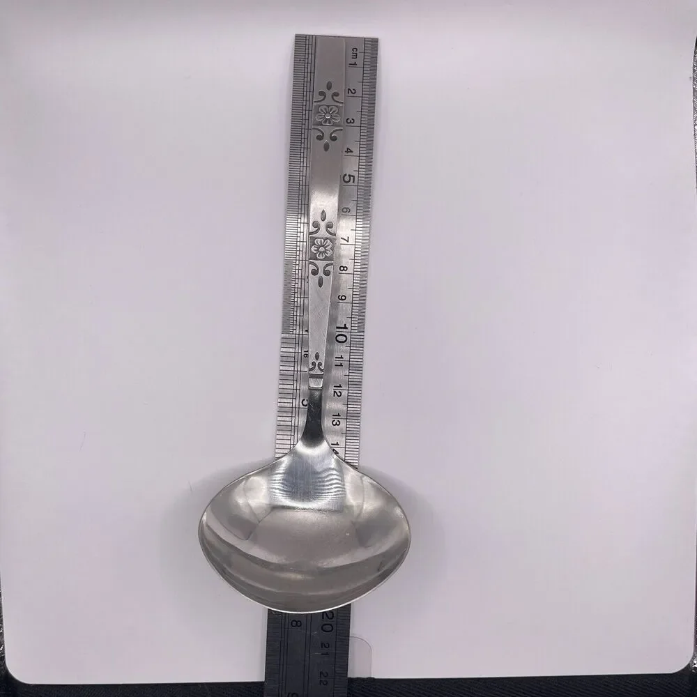 ONEIDA Profile Orlando Stainless Flatware Gravy Ladle MCM Mid-Century Floral 8